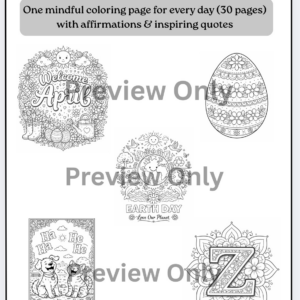 April Mandala Coloring Book For Adults