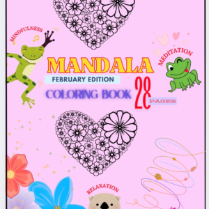 February Mandala Coloring Book For Adults