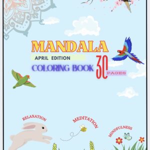 April Mandala Coloring Book For Adults